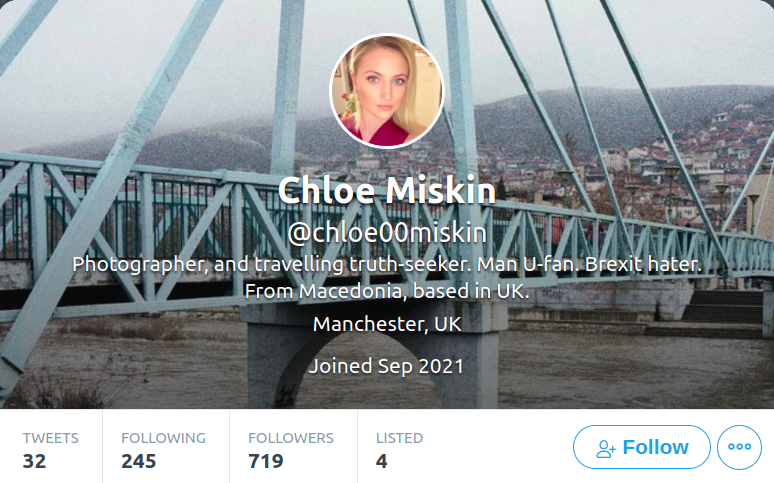 Chloe Miskin twitter profile